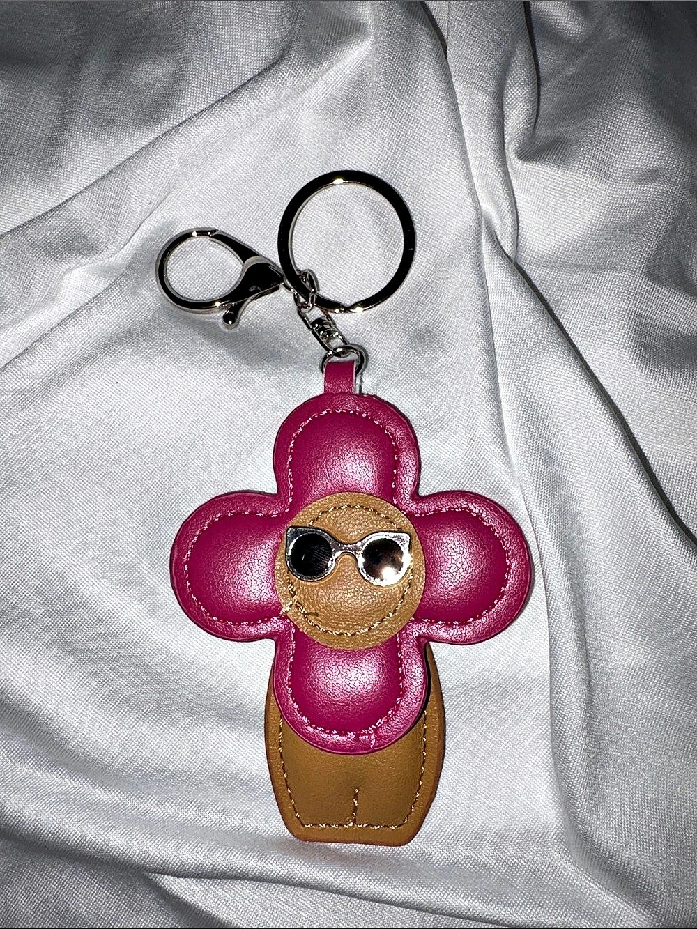Inspired Keychain in Pink & Brown Like New